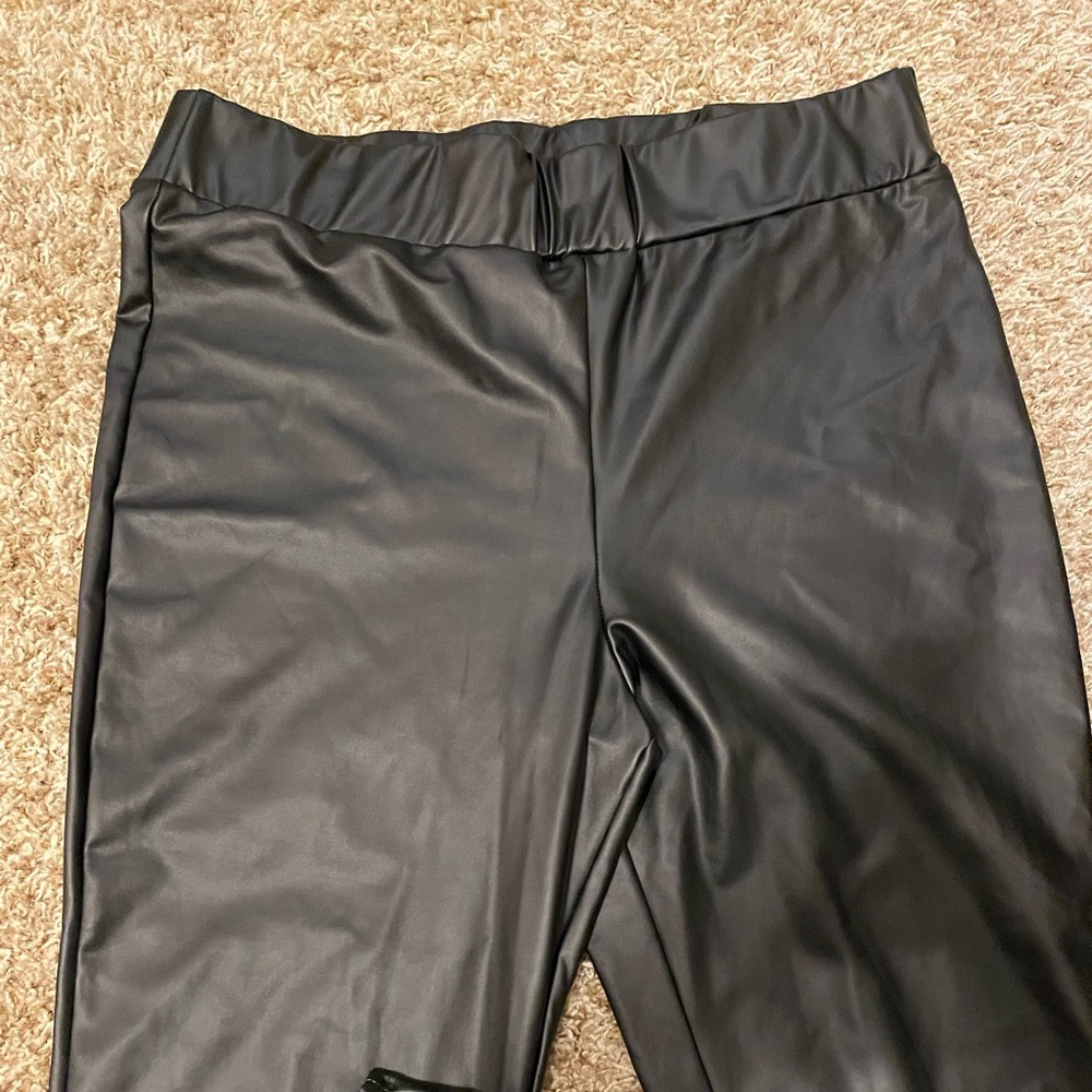 Faux leather leggings